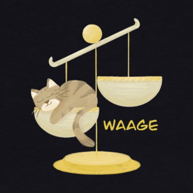 Waage Katze zodiac sign by AbbyCatAtelier